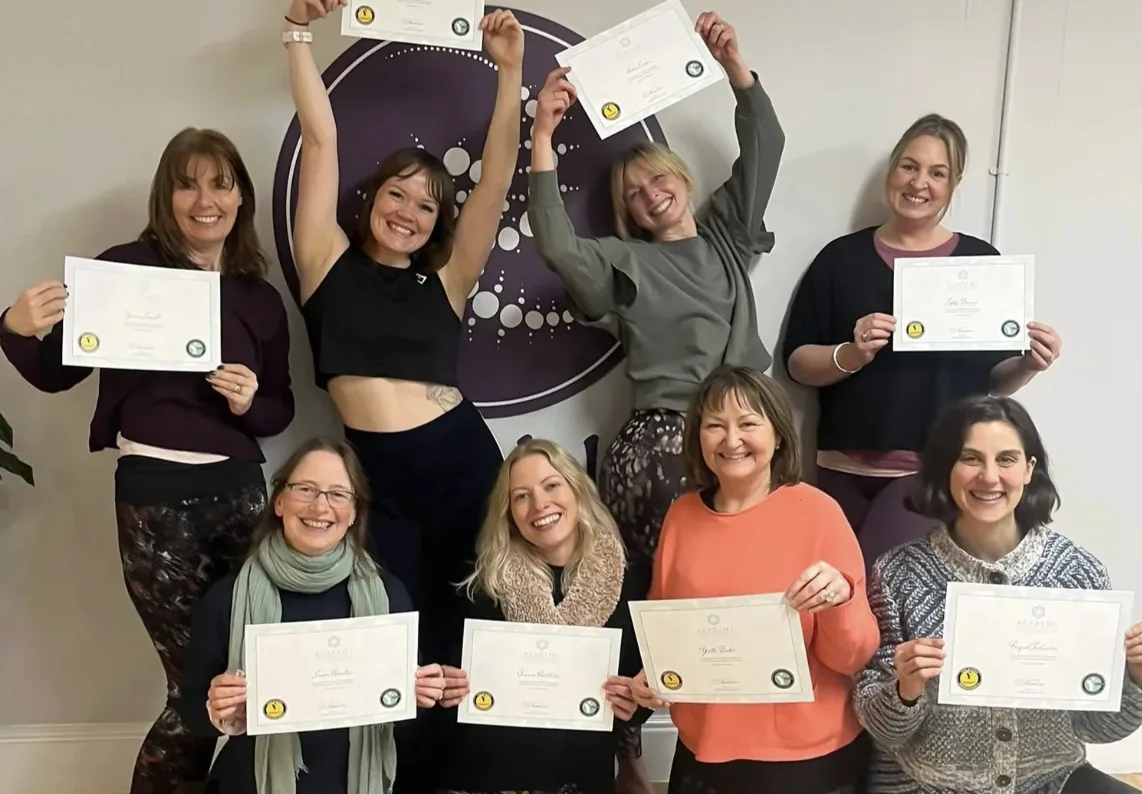 Diane teaching on her Yoga Teacher Training programme.