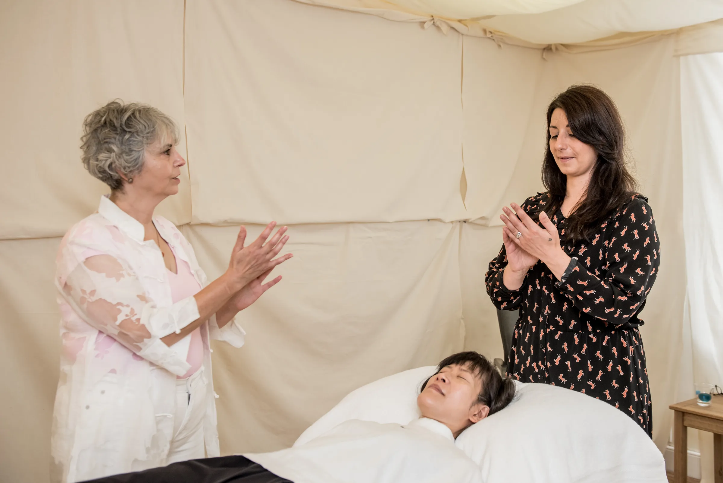 Heidi teaching Traditional Usui Reiki at Well Bath.