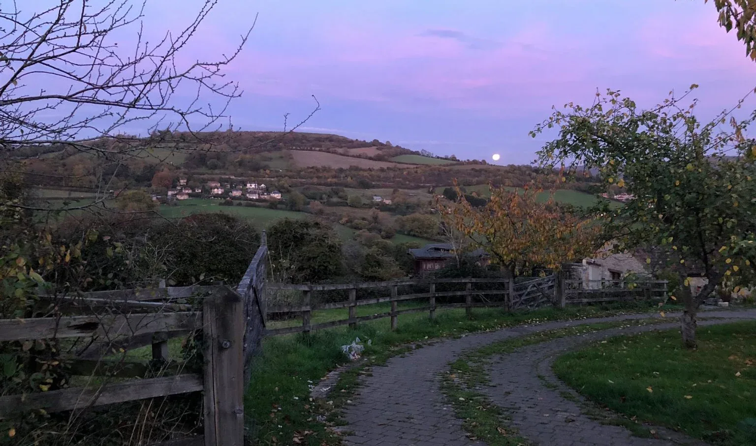 The view from Well Bath across the Charlcombe valley.